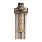 A silver mounted Caucasian kinzal, circa 1900