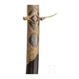 A small sabre with gilt and nielloed silver mounts, Dagestan, 20th century