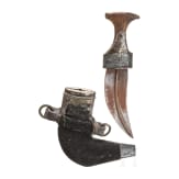 A Saudi Arabian silver-mounted djambia, 20th century