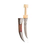 A large Persian khanjar with walrus ivory handle, circa 1800