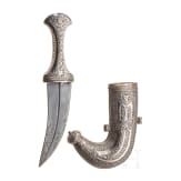 A small Indian silver-mounted jambya, 19th century