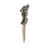 A North Indian dagger with a heavy black jade hilt, 20th century