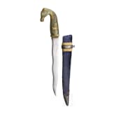 An Indian dagger with jade hilt, 19th/20th century