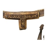 A chiselled Tibetan snaffle with silver and gold inlays, 18th century