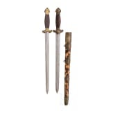 A Chinese double sword, circa 1900