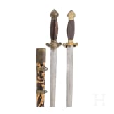 A Chinese double sword, circa 1900