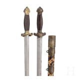 A Chinese double sword, circa 1900