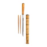 A traveling set of Sino-Tibetan cutlery, circa 1900