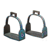 A pair of Chinese stirrups, Qing Dynasty