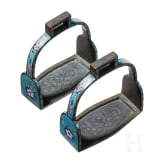 A pair of Chinese stirrups, Qing Dynasty
