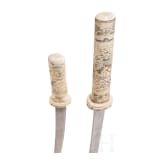 A Japanese bone tachi and bone tanto, Meiji period, circa 1900