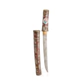 A Japanese tanto with cloisonn&eacute; mounts, Meiji period