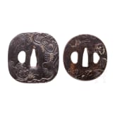 Two Japanese tsubas, late Edo/early Meiji period