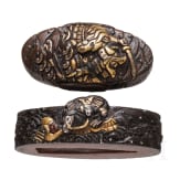 A Japanese fuchi kashira, Edo period