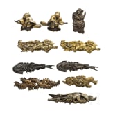 Three pairs of Japanese menuki, 19th and 20th century