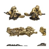 Three pairs of Japanese menuki, 19th and 20th century