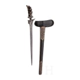 An Indonesian keris with ebony handle, Bali, circa 1900