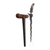 An Indonesian keris with silver handle, Bali, circa 1900
