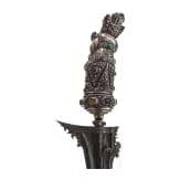 An Indonesian keris with silver handle, Bali, circa 1900