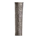 An Indonesian Sulawesi keris with embossed silver scabbard, 20th century
