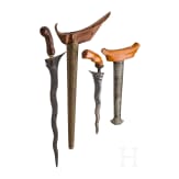 Two Indonesian kerises, circa 1900