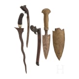 A collection of Indonesian edged weapons, 19th and 20th century