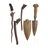 A collection of Indonesian edged weapons, 19th and 20th century