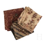 Three Indonesian batik sarongs (silk skirts), Java, 19th century