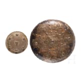 Two North African round shields, 20th century