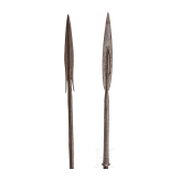 Two western African Toareg spears, circa 1900