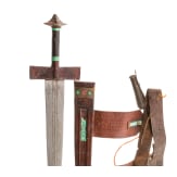 A Sudanese kaskara and gun-powder bandolier, 20th century