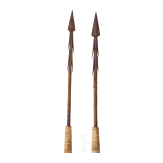 An Indonesian quiver with arrows and a Kenyian slashing sword of the Massai, 20th century