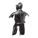 A South German black and white half armour with etched bands for a man-at-arms, circa 1560