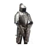 A suit of black and white cavalry armour, assembled from old components, Nuremberg, circa 1560 - 1600