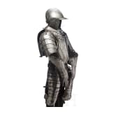 A suit of black and white cavalry armour, assembled from old components, Nuremberg, circa 1560 - 1600