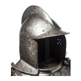A suit of black and white cavalry armour, assembled from old components, Nuremberg, circa 1560 - 1600