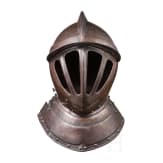 A German or Flemish cuirassier officer's helmet, circa 1620