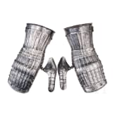 A pair of iron Maximilian gauntlets, circa 1530