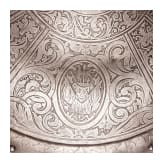 An etched round shield, collector's replica in the style of the 16th century