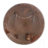 An etched round shield, collector's replica in the style of the 16th century