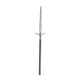 A Italian winged spear, 17th century
