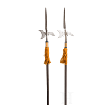Two German halberds, partly 18th century