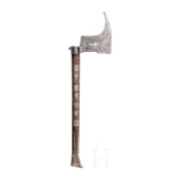 A Saxon miner's axe, dated 1686