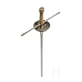 A Dutch or Flemish cup-hilt rapier with chiselled decoration, mid-17th century
