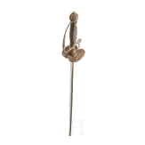 A Flemish small sword with chiselled and gilt decoration, circa 1710/20