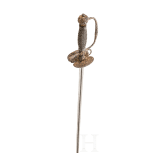 A Flemish small sword with chiselled and gilt decoration, circa 1710/20