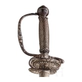 An English silver-inlaid small sword, circa 1780