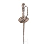 A German silver-mounted small sword, circa 1780