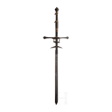 A two-handed sword, collector's replica in the style of the 16th century