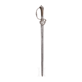 A German silver-mounted hunting hanger with a Solingen blade, ca. 1740